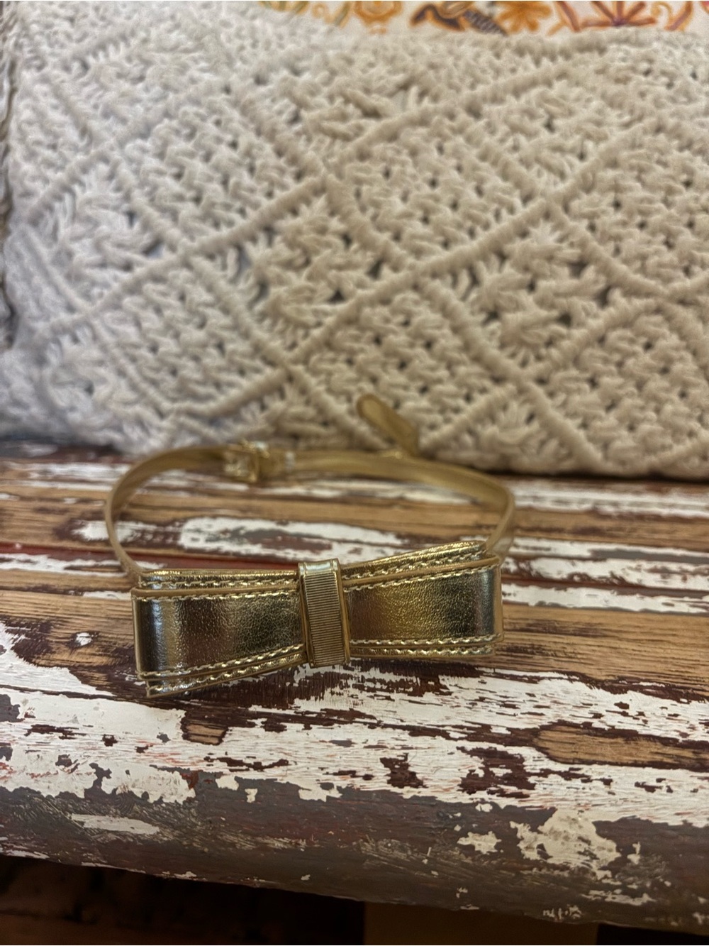 Gold Bow belt Xs